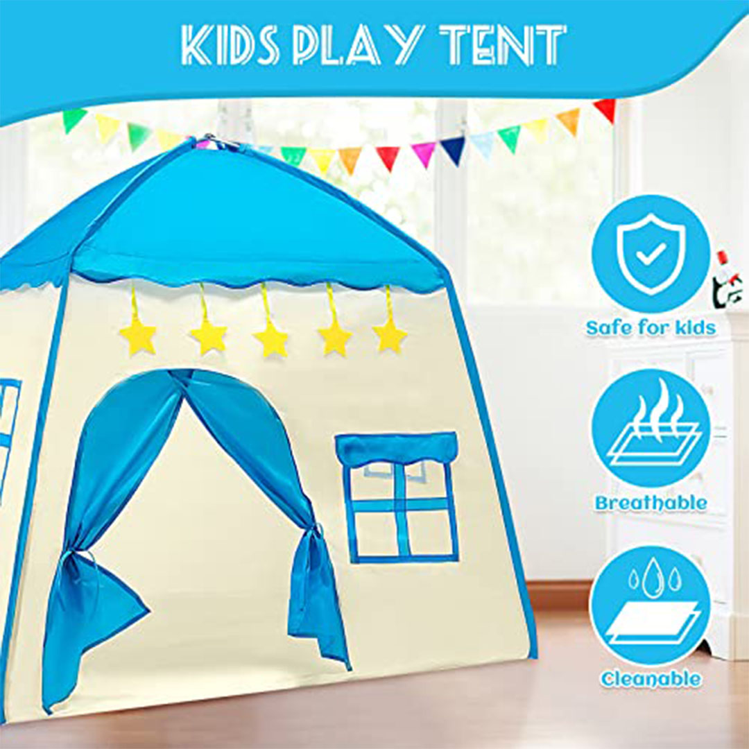 خيمة لعب دياو قلعة الأميرة للأطفال - أزرق