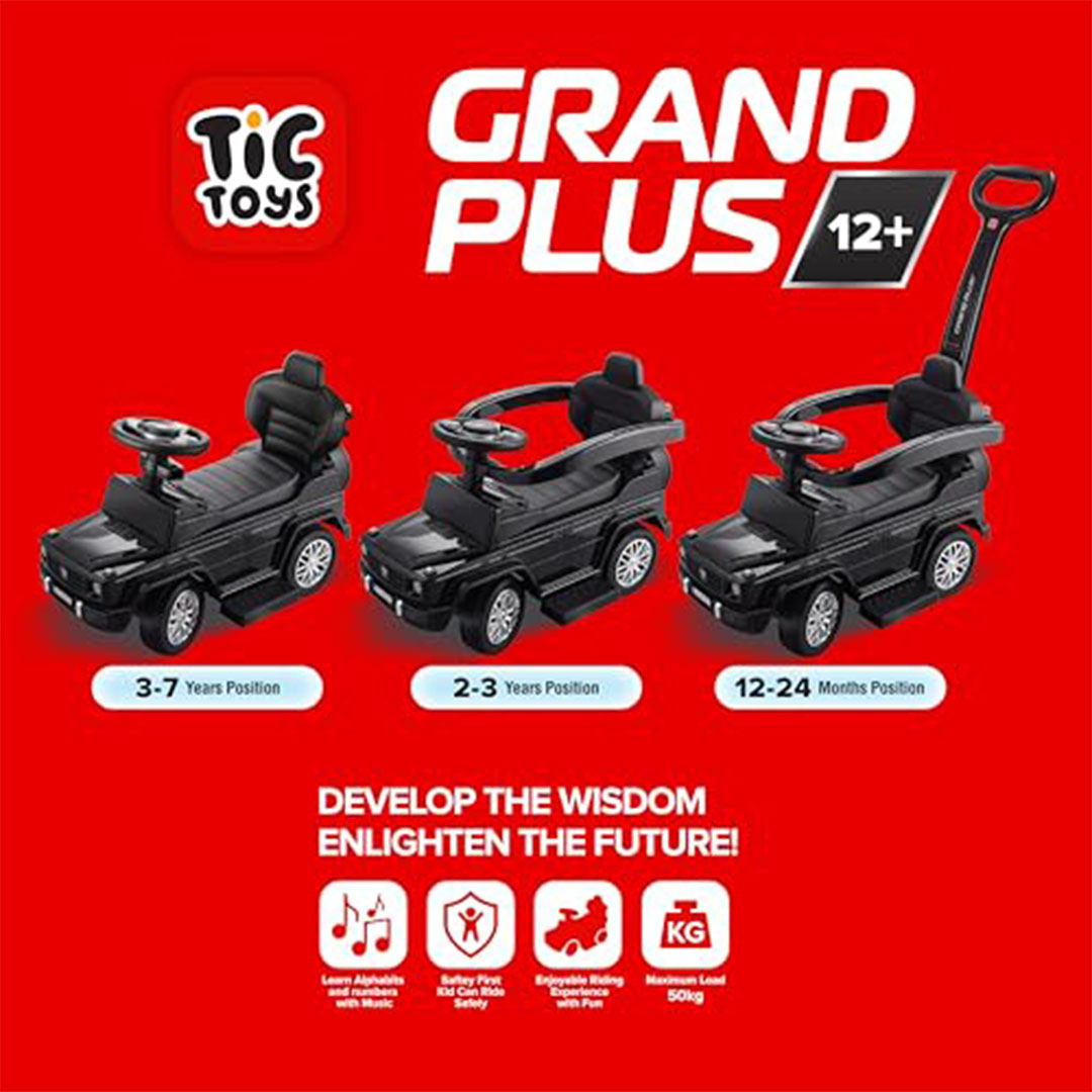 سيارة ركوب جراند بلس من تيك تويز للأطفال 1 إلى 7 سنوات - أبيض