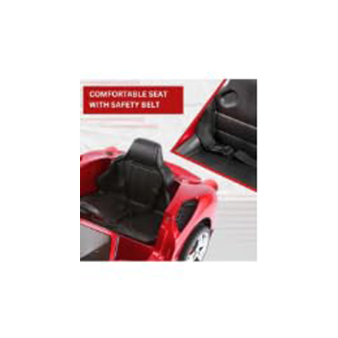 سيارة شحن كهربائية للأطفال بعجلات متينة وتأثيرات صوت وضوء - أحمر