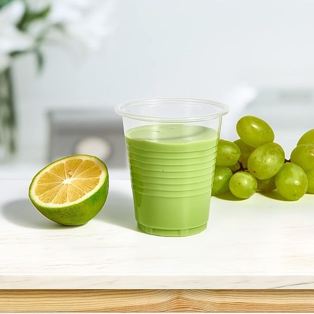 أكواب بلاستيكية شفافة قابلة للاعادة الاستخدام - 250 ملي - 100 قطعة