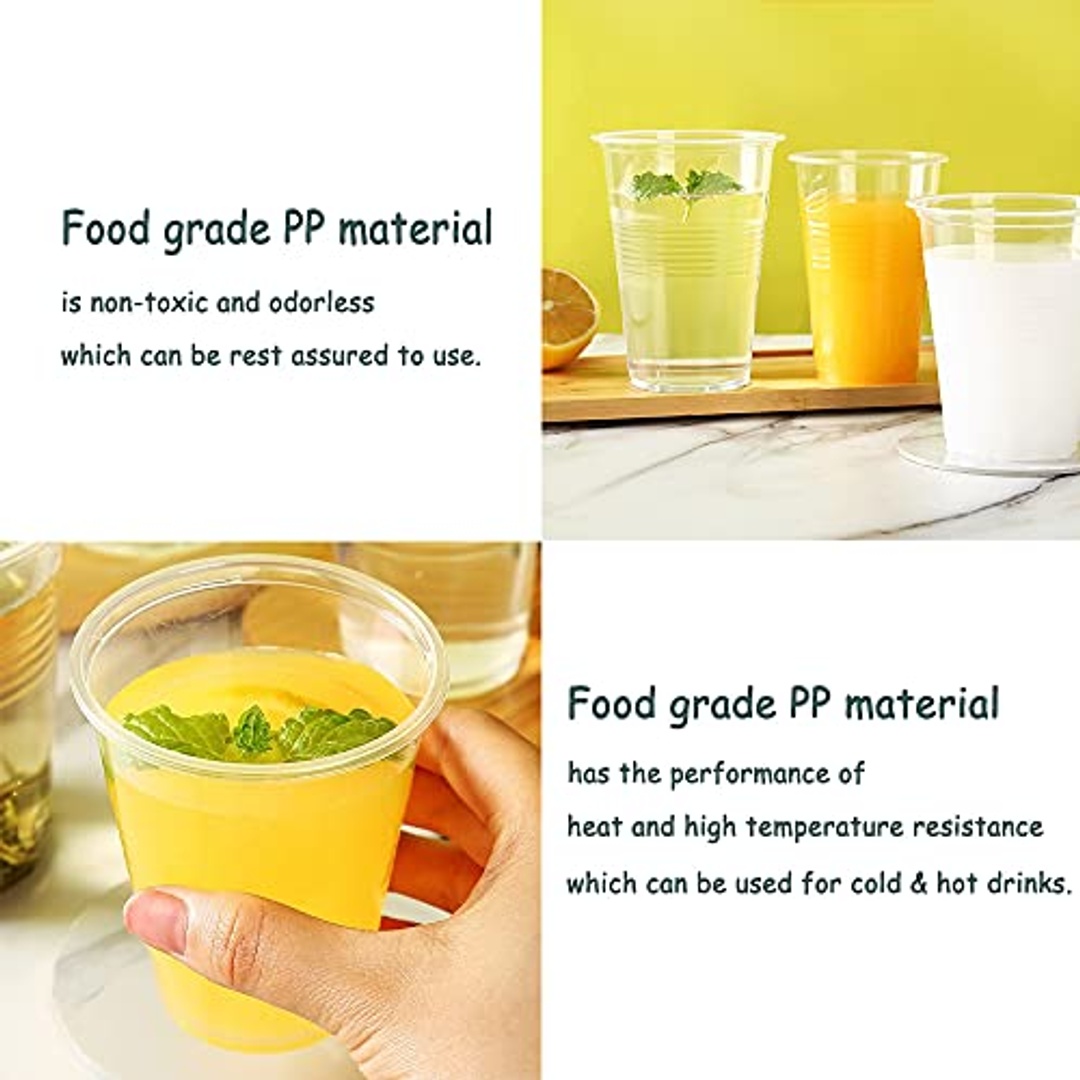 أكواب بلاستيكية شفافة للاستخدام مرة واحدة - 9 أونص - 360 قطعة