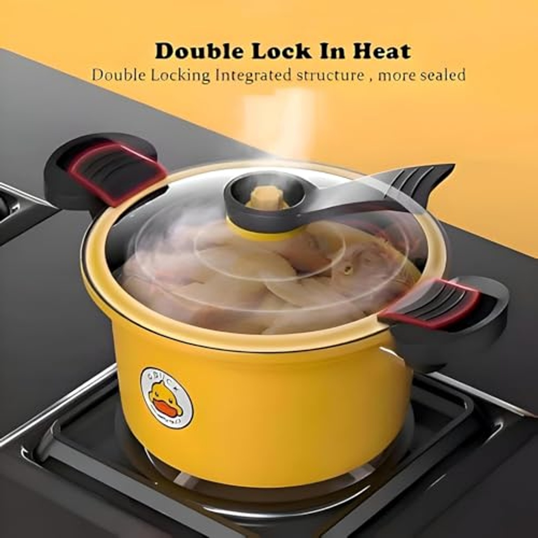 حلة ضغط بتصميم بطة جرانيت مطلي - سعة 3.5 لتر - 22 سم