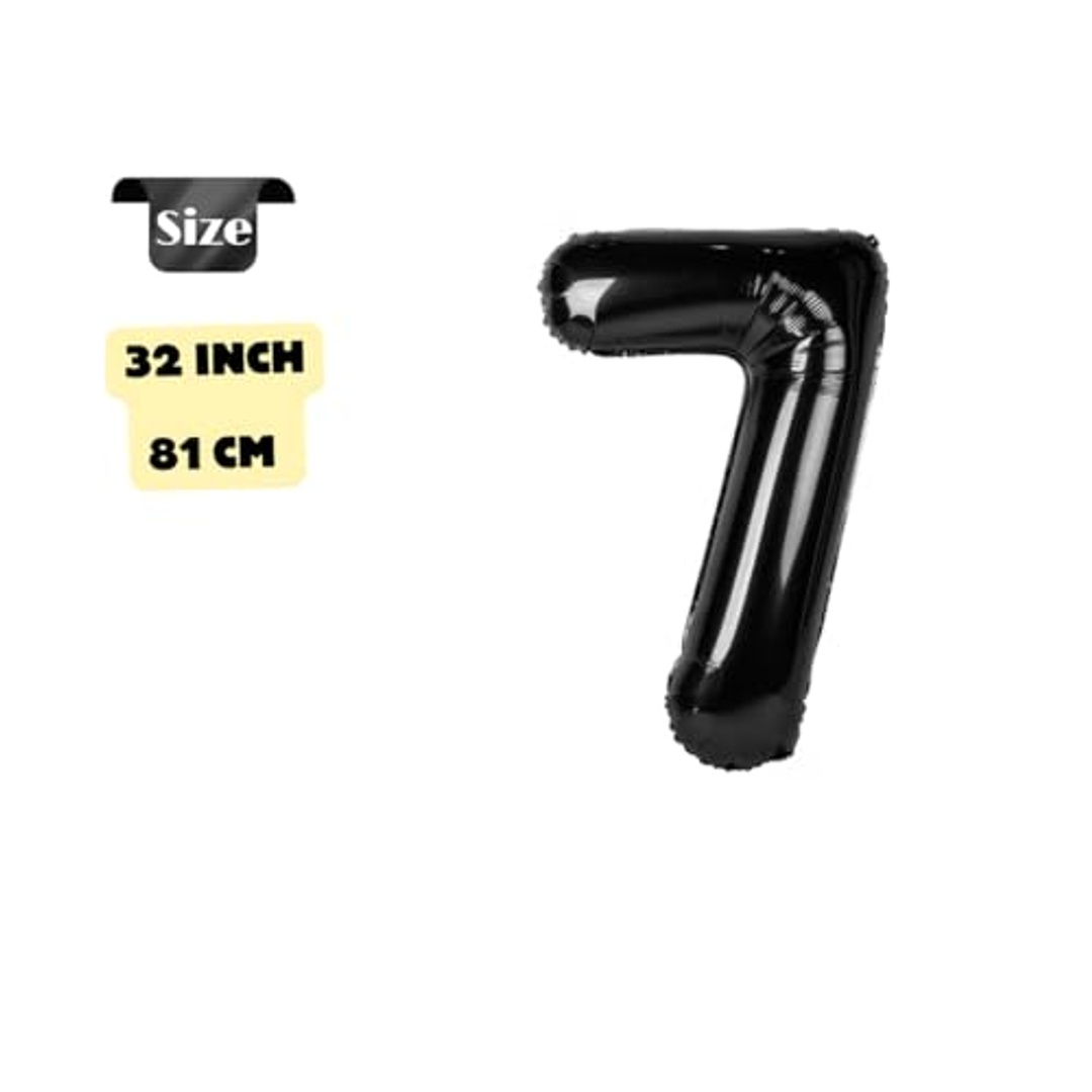 بالون كبير للاحتفالات - 32 إنش - أسود - رقم 7