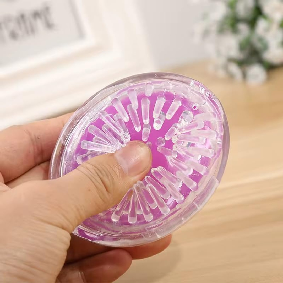 فرشاة لتدليك فروة الرأس سيليكون - بنفسجي