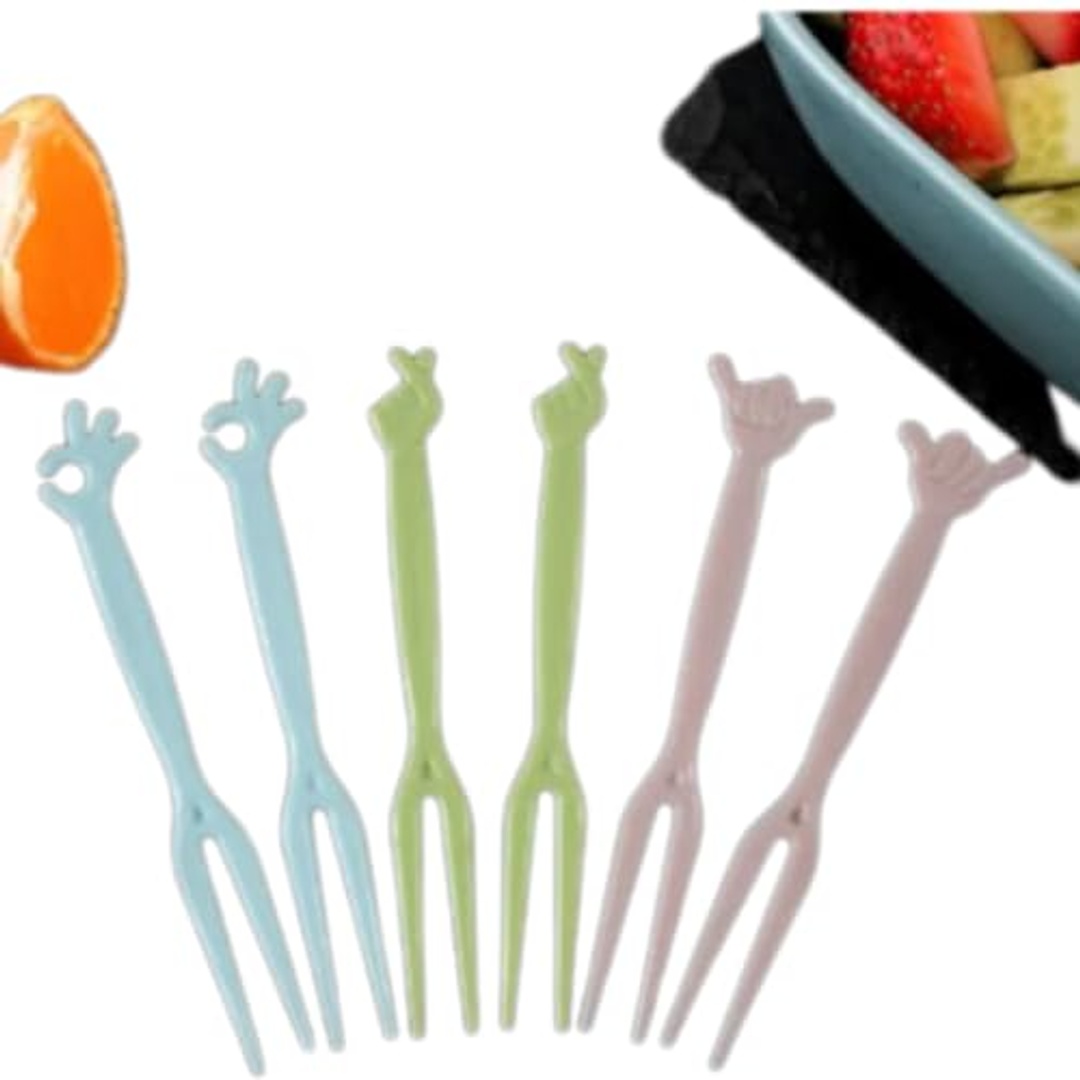 طقم شوك فواكه بلاستك - 40 قطعة