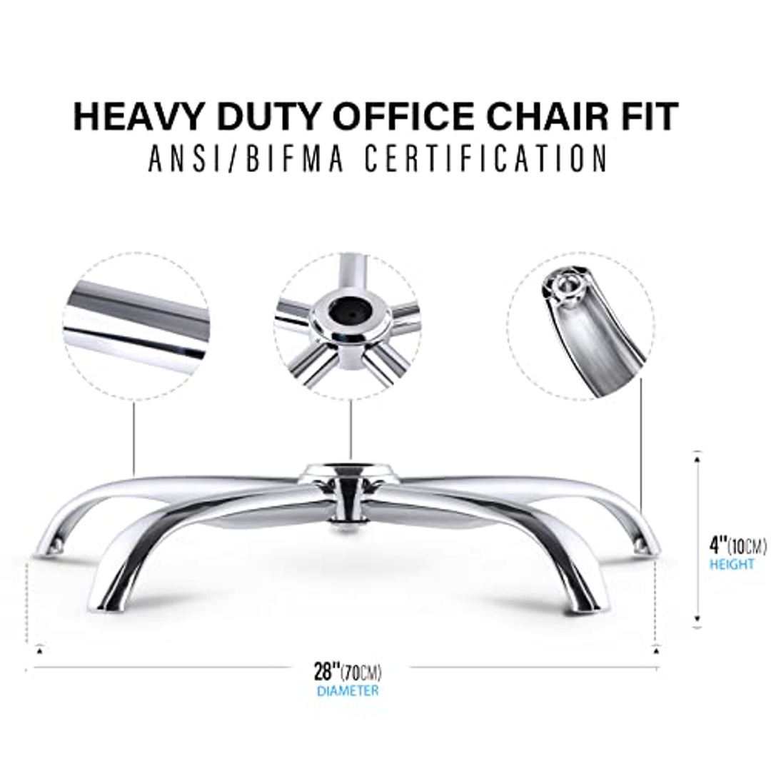 قاعدة كرسي مكتب - 28 بوصة - فضي