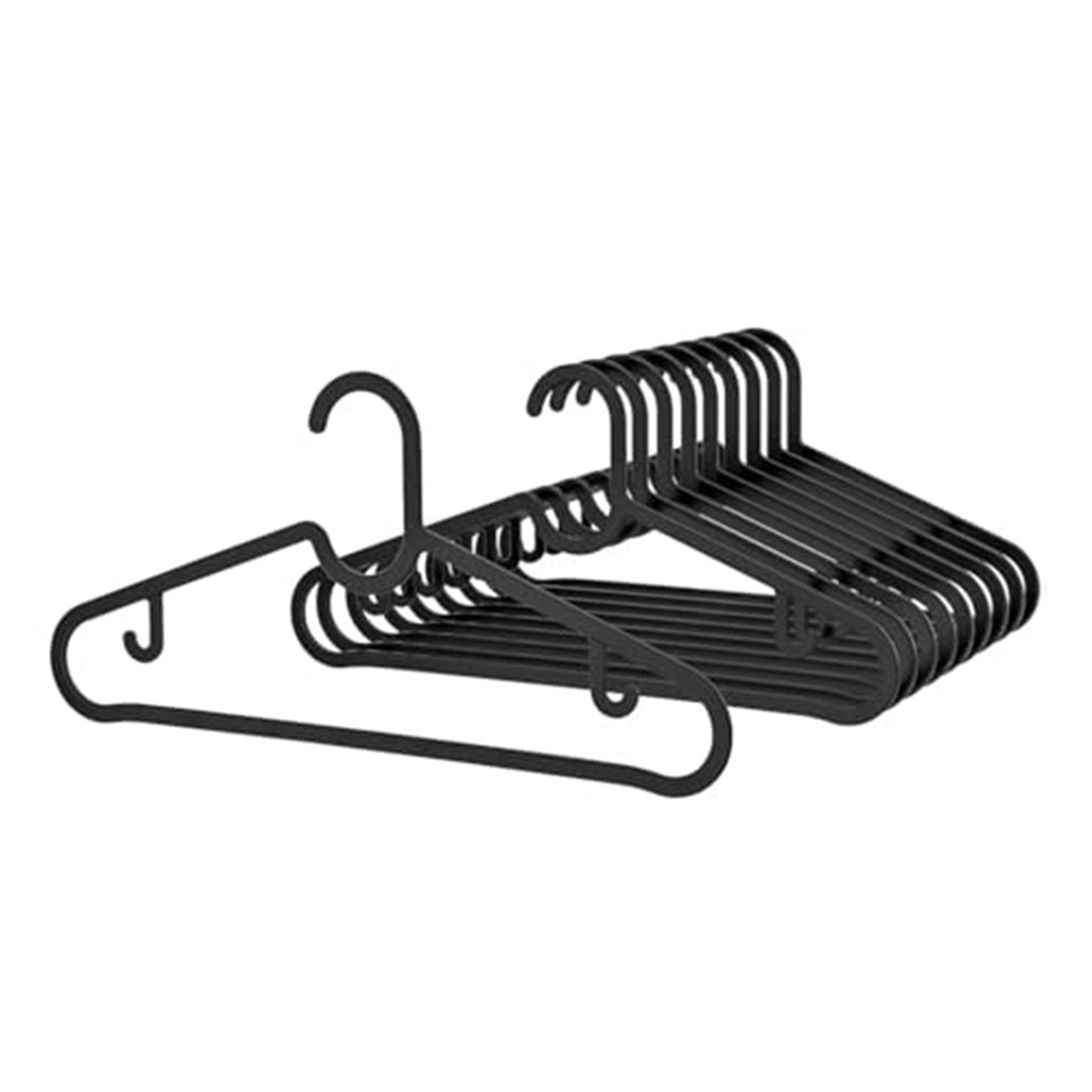 شماعات مرنة ومتينة - أسود - 20 قطعة