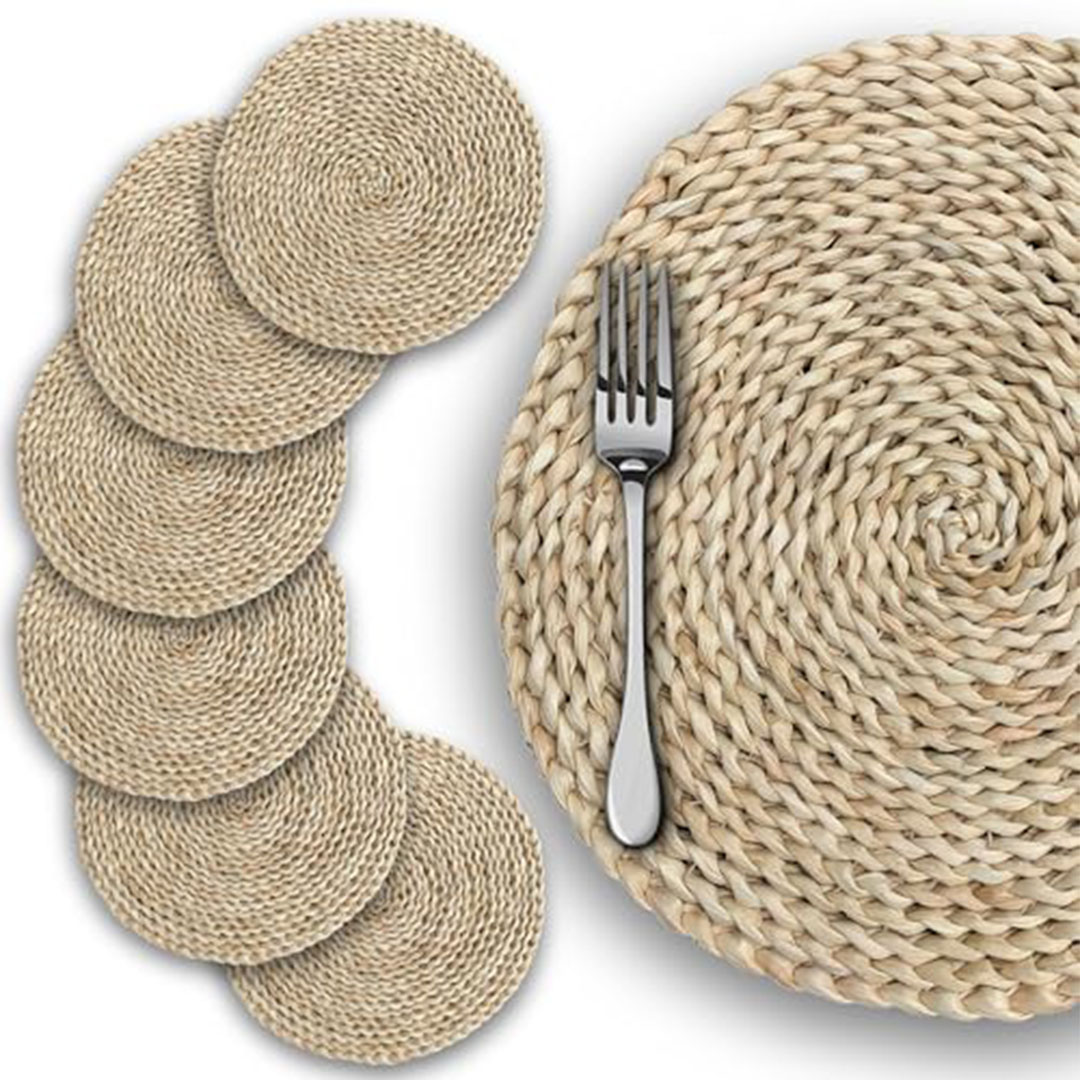 مفارش دائرية منسوجة 33 سم - طقم 6 قطع - ديتشوز