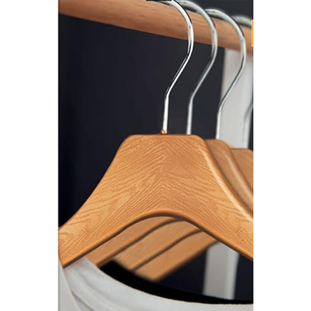 شماعات ملابس بلاستيكية متينة - بيج - 4 قطع