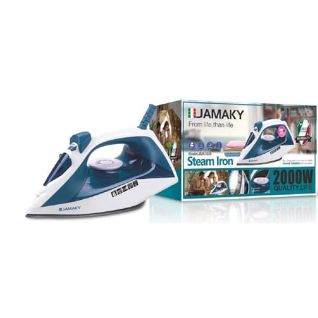 مكواة بخار جاماكي - 2000 وات - قاعدة سيراميك - موديل JMK1029