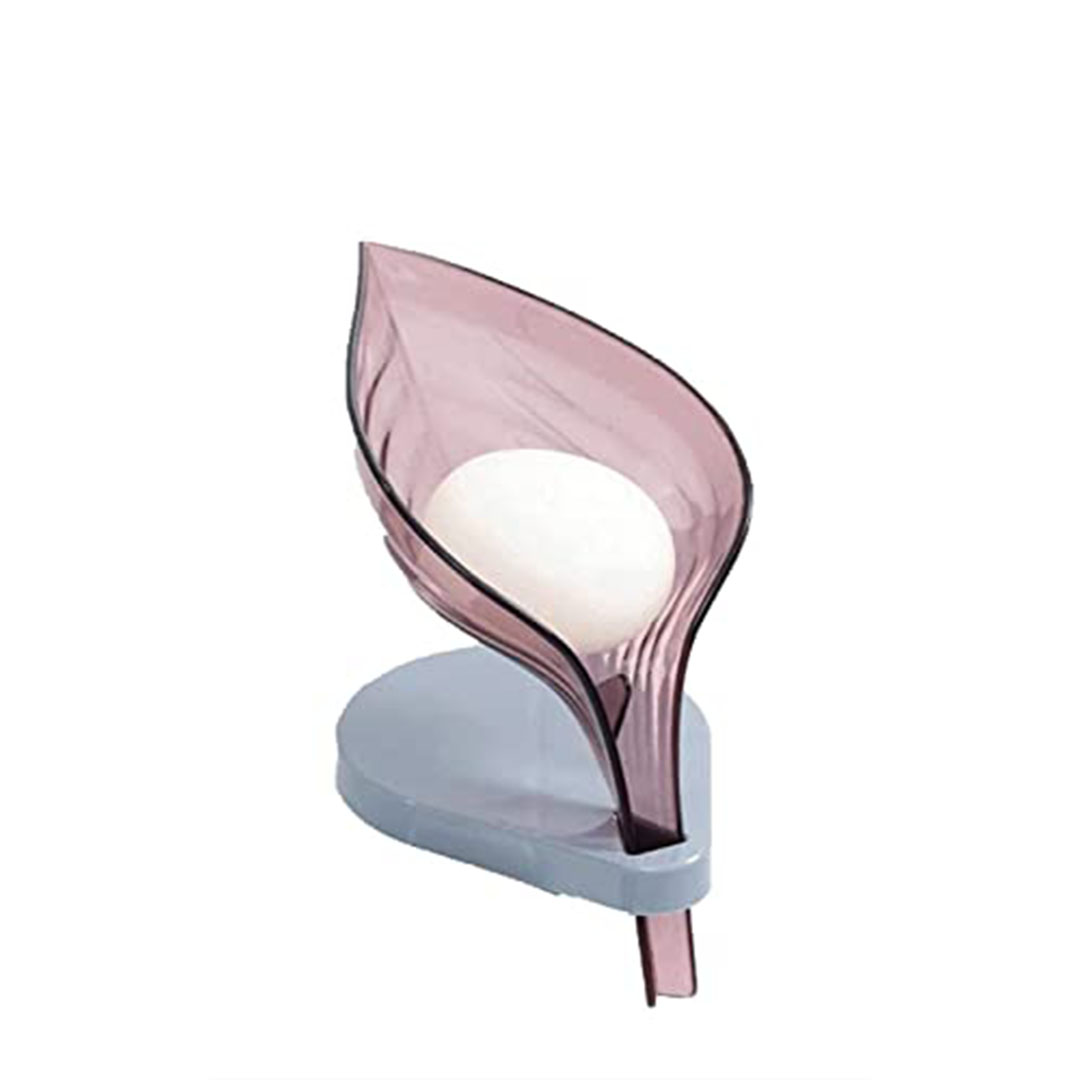 حامل صابون - ورقة شجر - أحمر