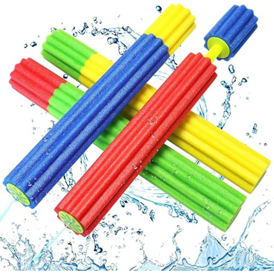 مسدس رش فوم مائي م- - 53 سم - إطلاق بعيد المدى - لعبة صيفية للشاطئ وحمام السباحة للأطفال والبالغين