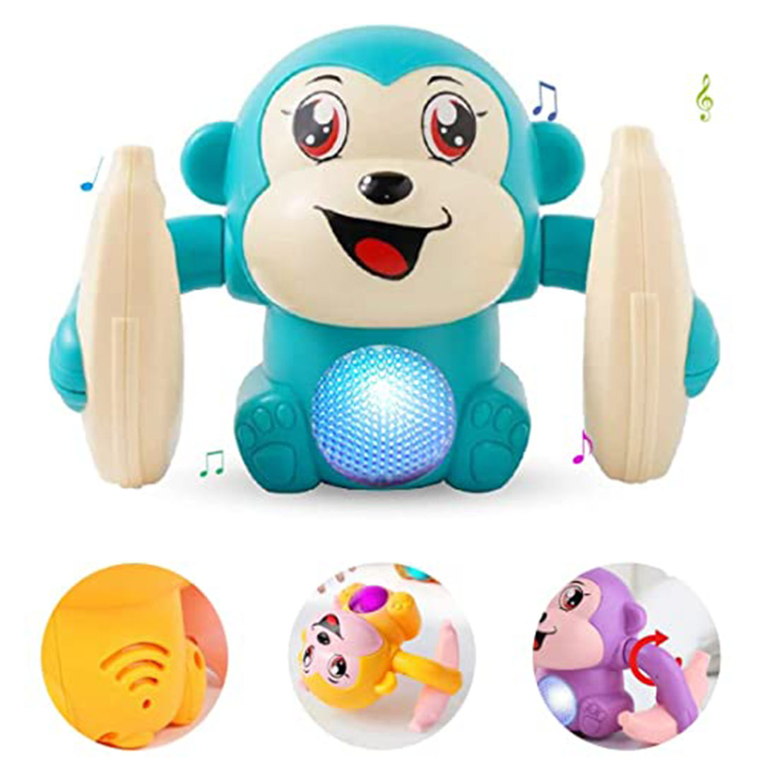 لعبة قرد راقص بي زد كيد بمستشعر صوت ولمس مؤثرات ضوئية وصوتية