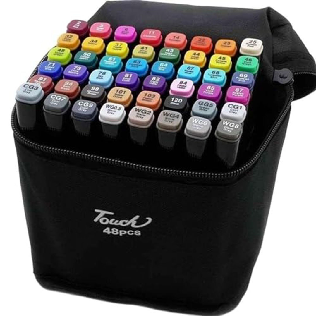 مجموعة اقلام ماركر فنية تاتش - 48 قطعة
