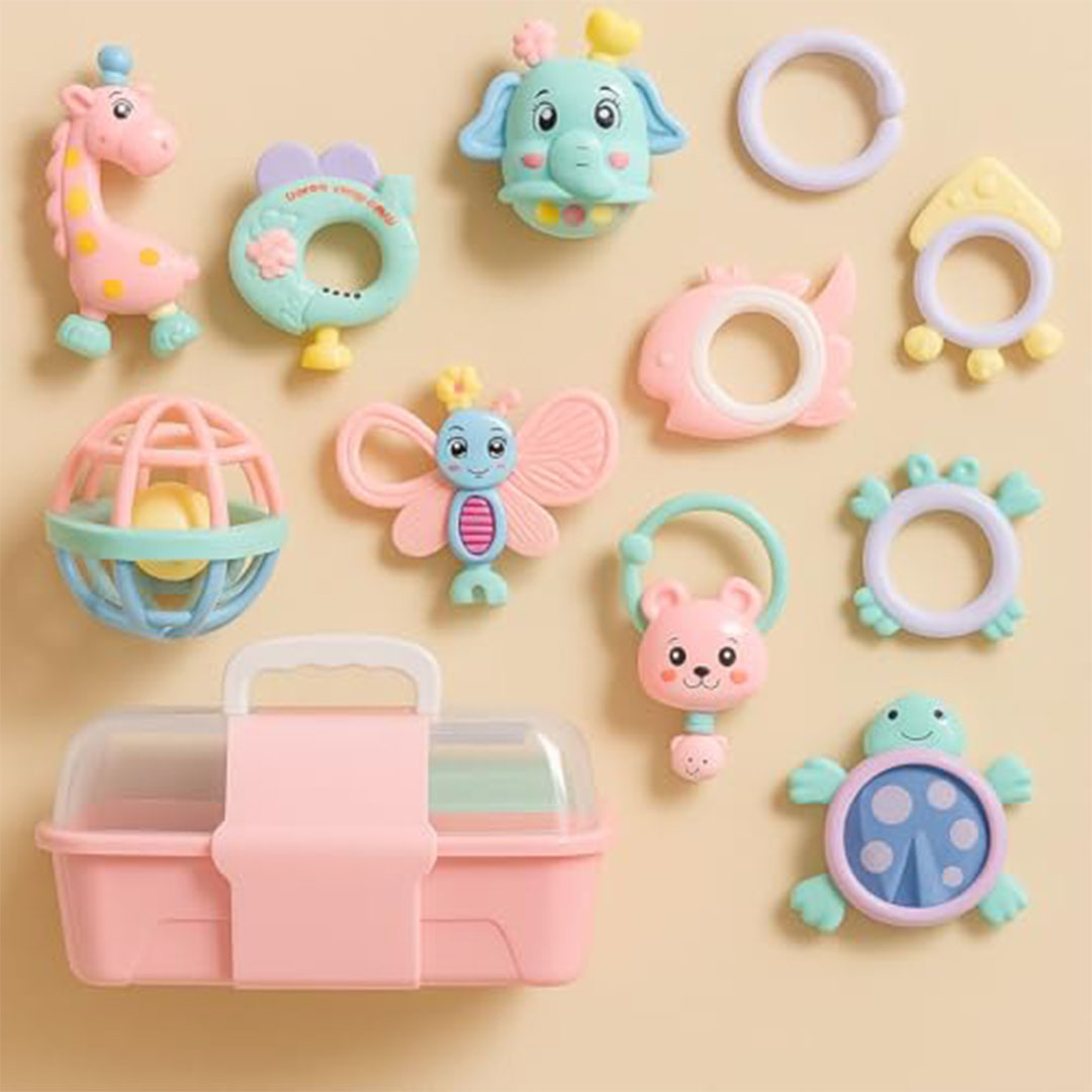 مجموعة خشخيشة للاطفال - توبيا - 11 قطعة