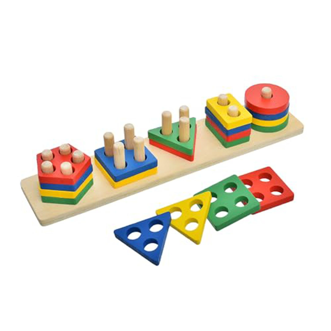 مجموعة بازل تعليمية خشبية - 21 قطعة - جينيريك اكسيسوريز شوب