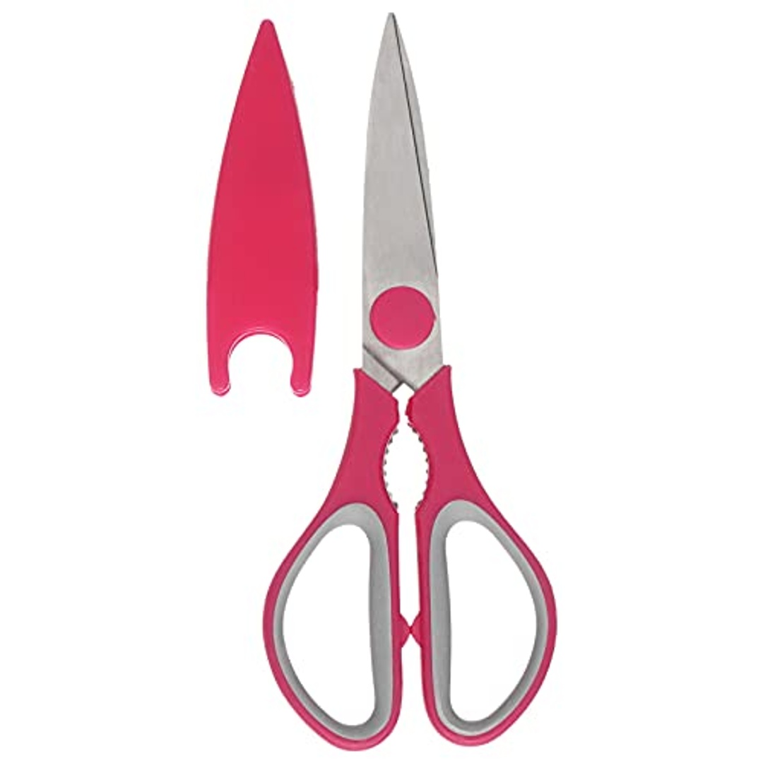 مقص مطبخ بغطاء - بينك