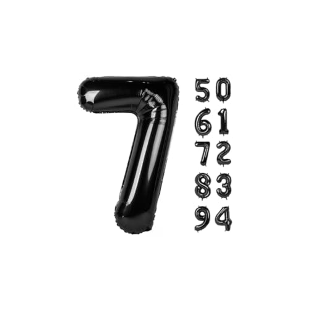 بالون كبير للاحتفالات - 32 إنش - أسود - رقم 7