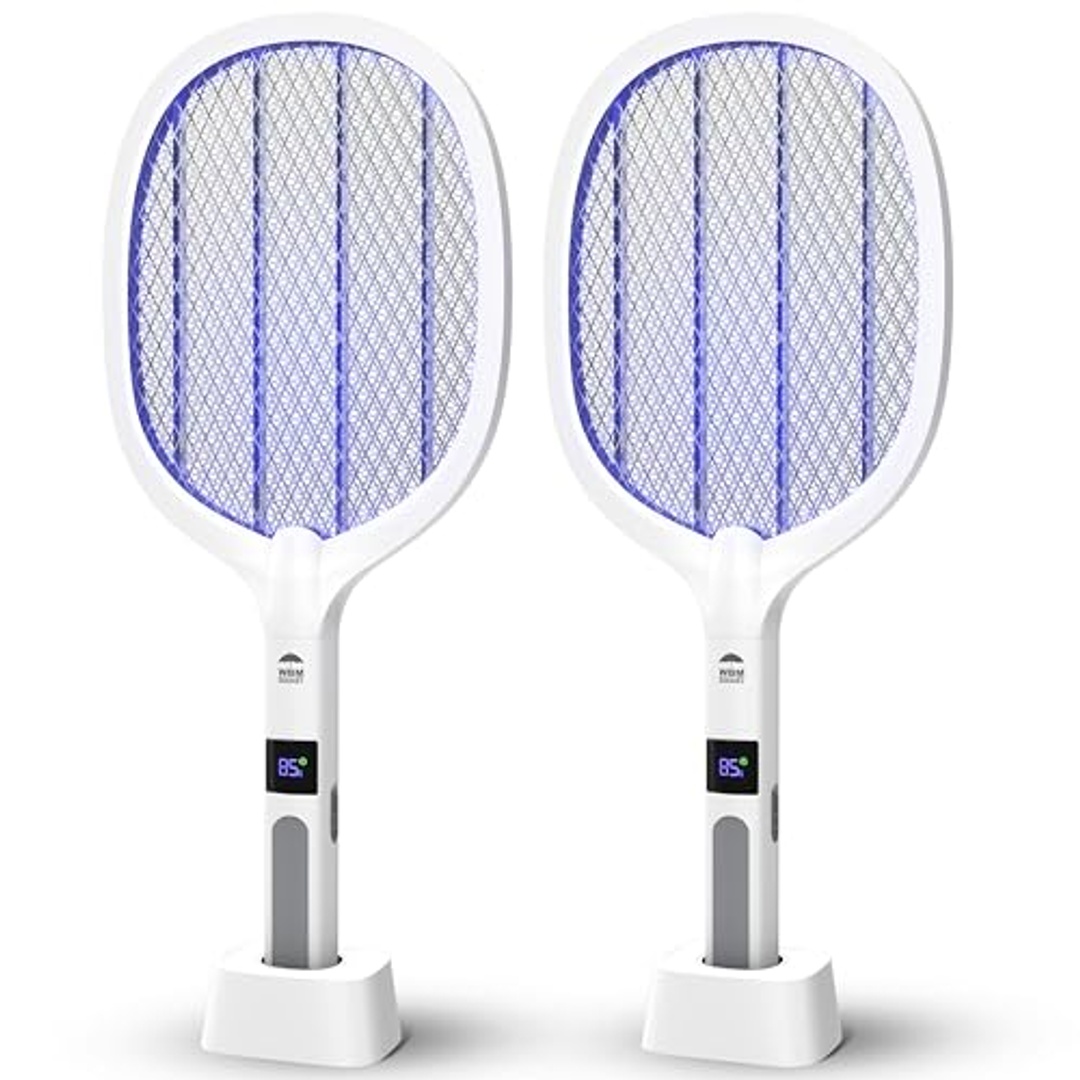 مضرب كهربائي صاعق للحشرات 2 في 1 - قطعتين