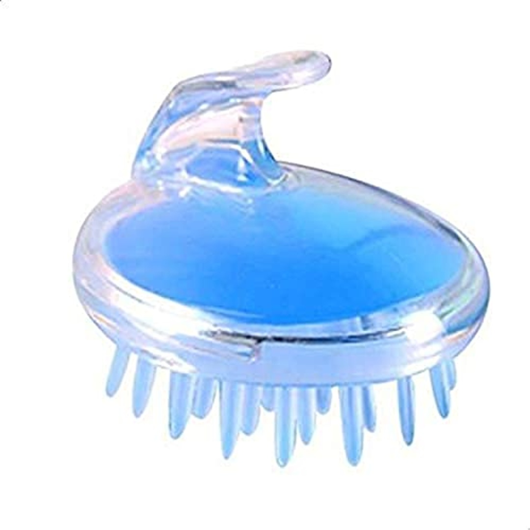فرشاة لتدليك فروة الرأس سيليكون - أزرق