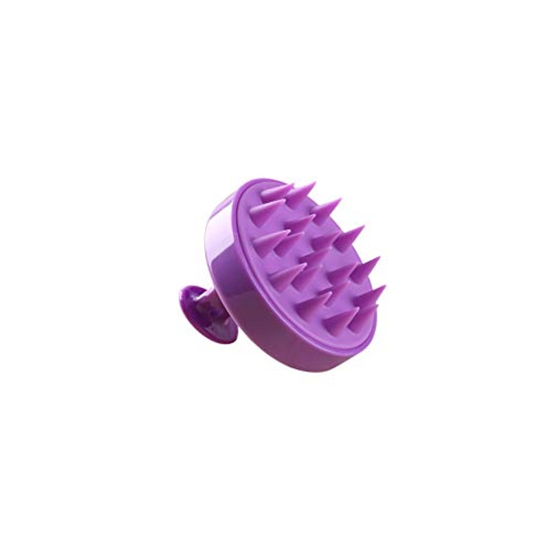 فرشاة تدليك فروة الرأس السيليكون بالكامل - بنفسجي