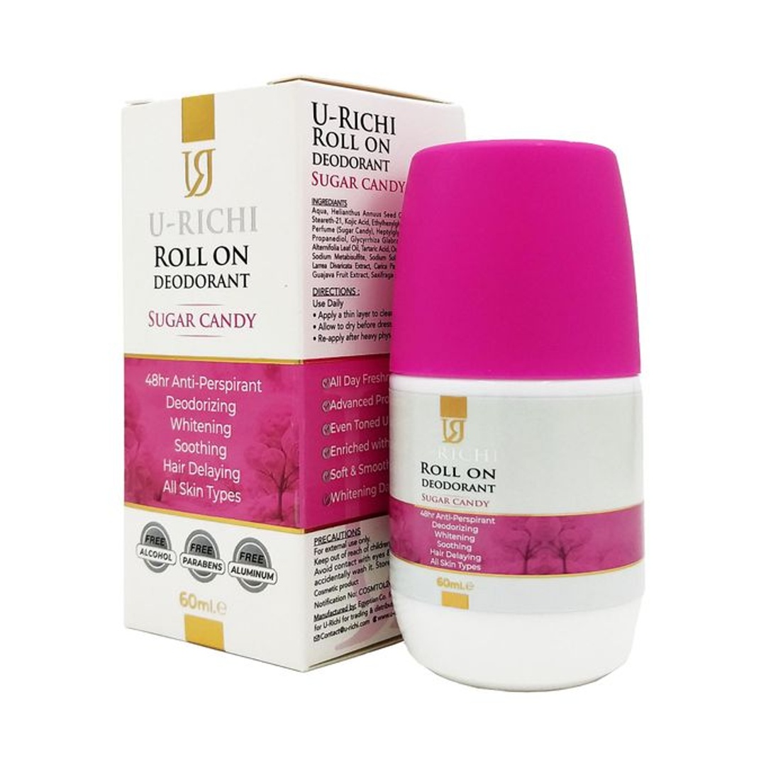 مزيل عرق رول أون شوجر كاندي من يو ريتشي - 60 مل