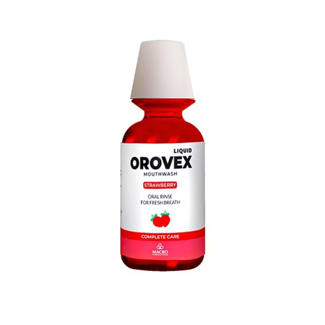 اوروفيكس غسول الفم السائل بالفراولة من ماكرو - 250 مل