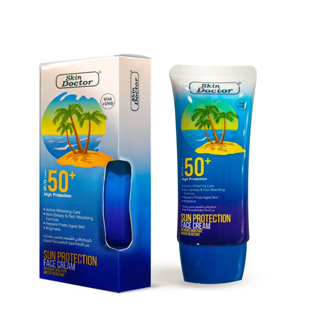 كريم الوجه للحماية من الشمس Spf/Pa 50+ من سكين دكتور - 50 جرام