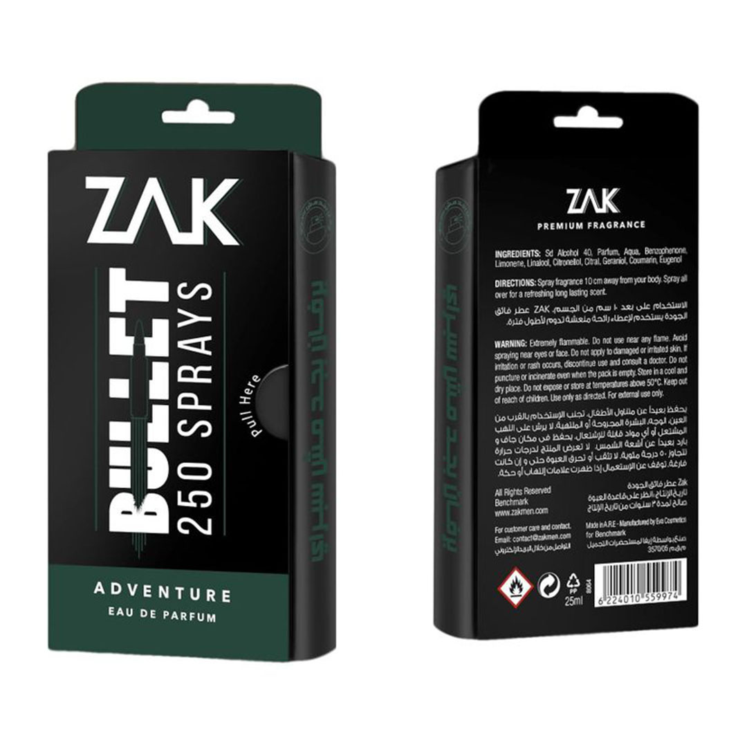 عطر زاك بوليت ٢٥٠ سبراي أو دو برفيوم أدفنتش - 25 مل