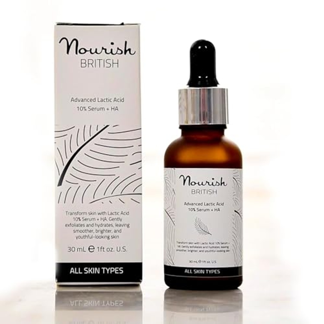 سيروم تغذية البشرة نوريش بريتيش بحمض اللاكتيك 10% + حمض الهيالورونيك - 30 مل