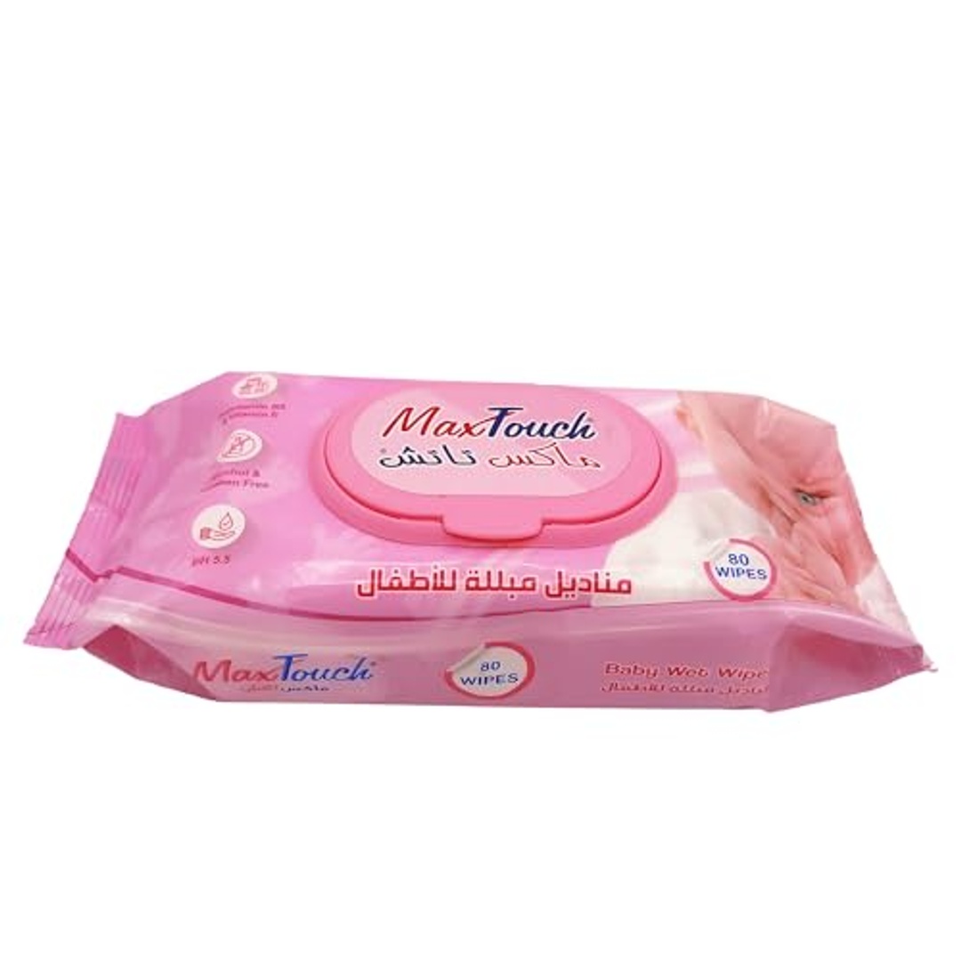 مناديل مبللة ماكس تاتش للأطفال - 80 منديلًا