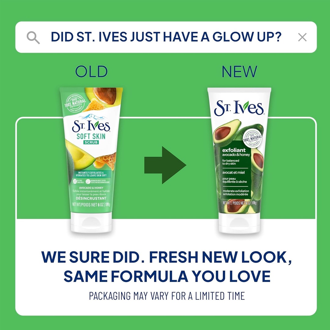 مقشر أفوكادو وعسل للبشرة من سانت آيفز - 170 جم