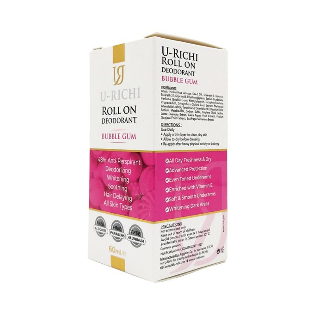 مزيل عرق رول أون بابل جم من يو ريتشي - 60 مل