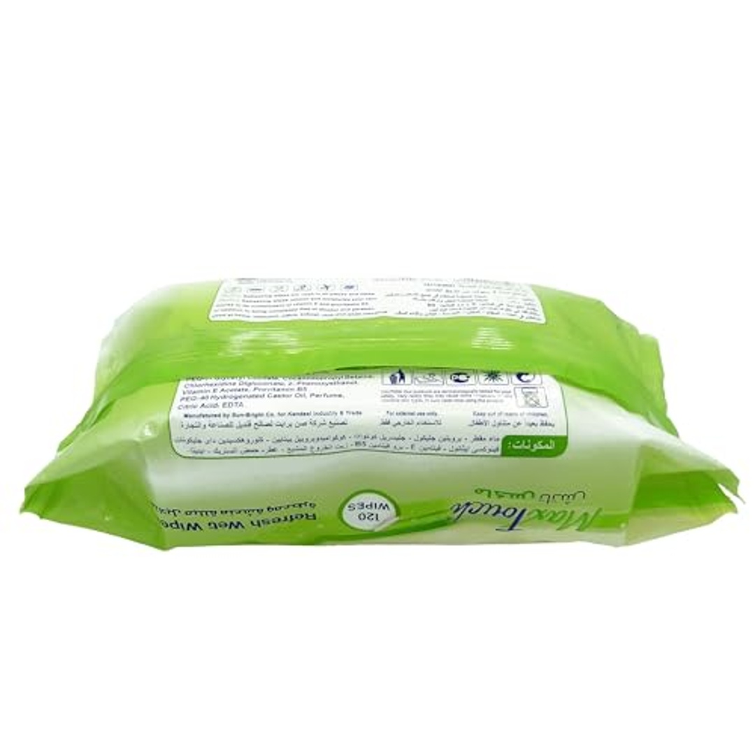 مناديل مبللة منعشة ماكس تاتش - 120 منديل