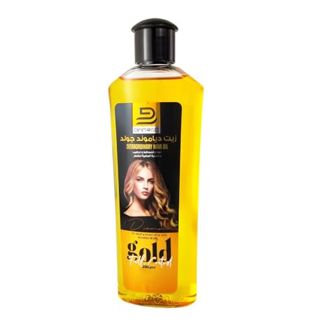 زيت الشعر دايموند جولد لعلاج وترطيب وتغذية الشعر - 200 مل