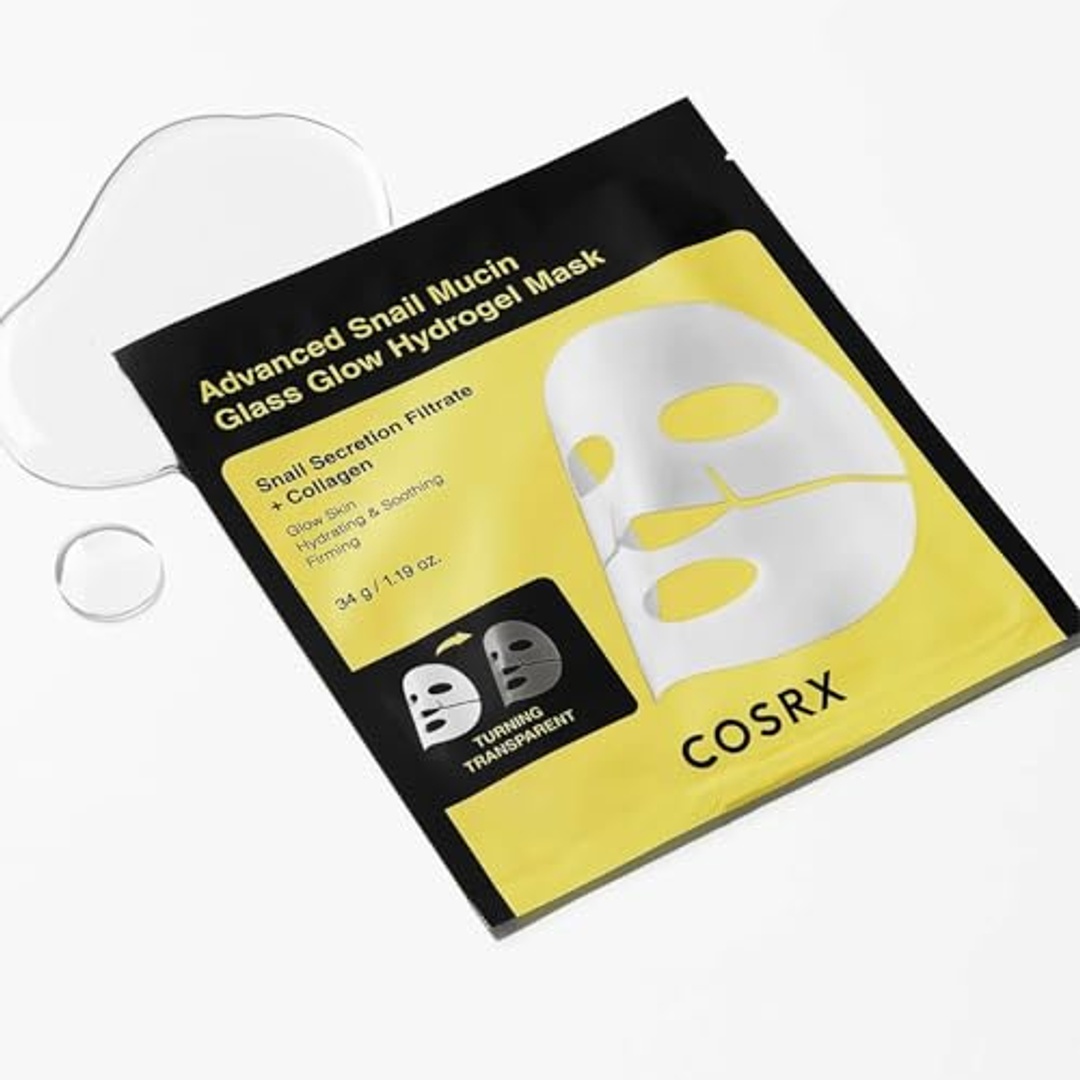 قناع هيدروجيل زجاجي بخلاصة مخاط الحلزون من كوسركس - 34 جم