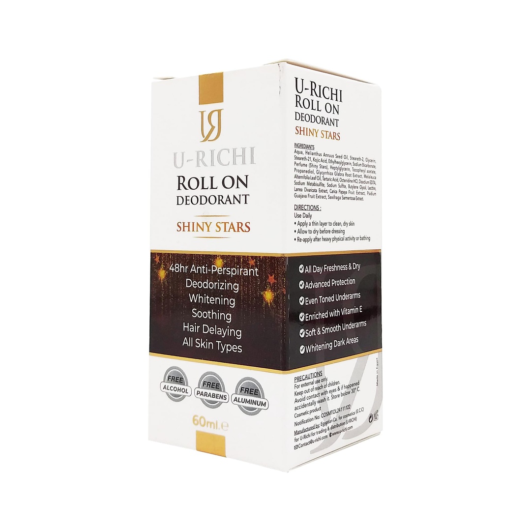 مزيل عرق رول أون شايني ستارز من يو ريتشي - 60 مل