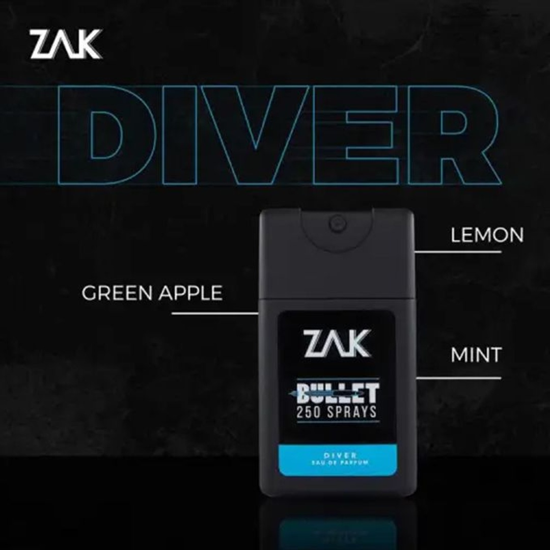 برفيوم بوليت دايفر بخاخ جيب رجالي من زاك - 25 مل