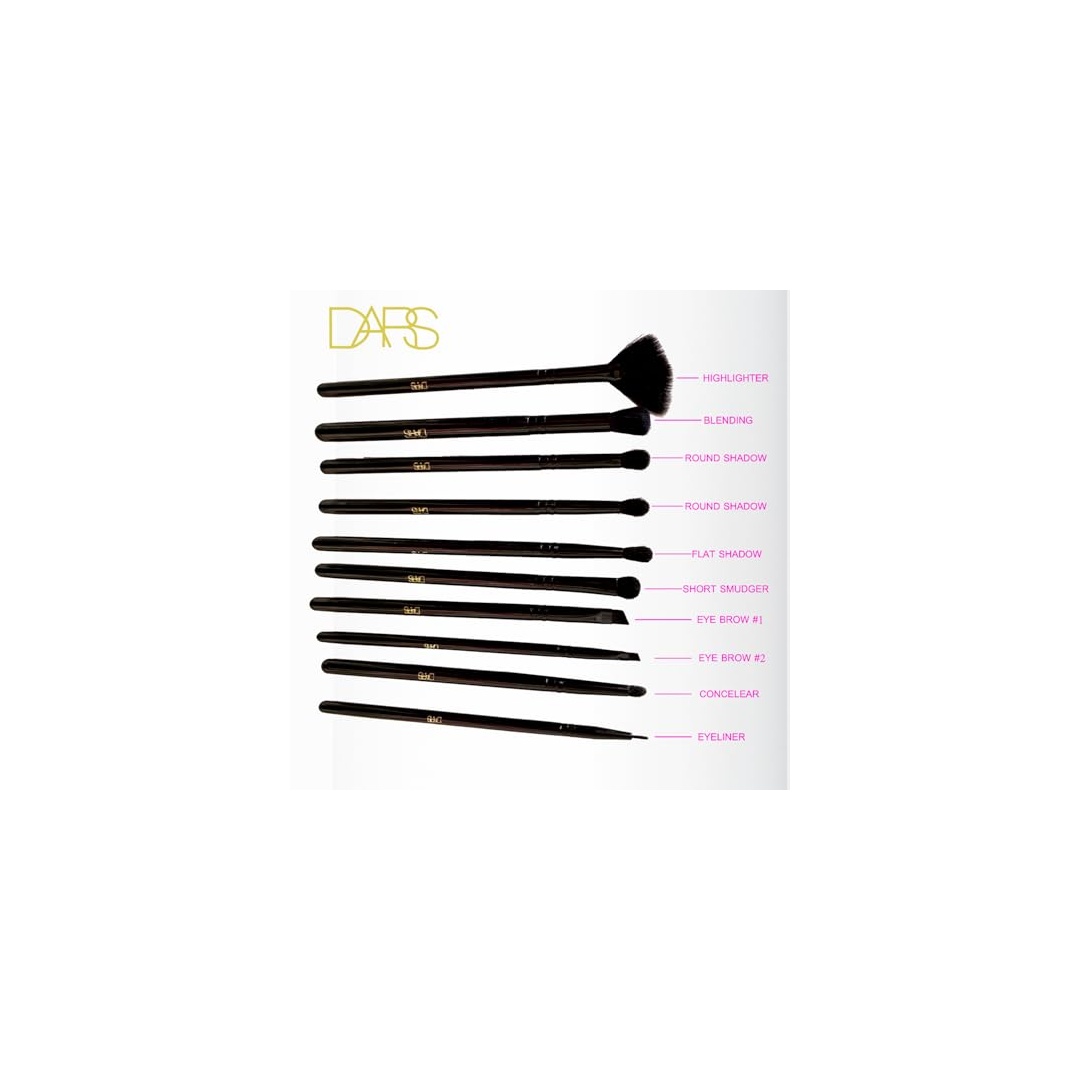 مجموعة فرش مكياج من دارس - 15 قطعة - ارت 1700