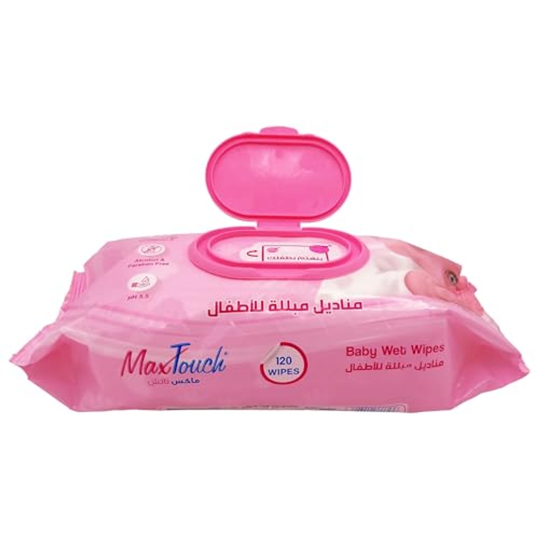 مناديل مبللة ماكس تاتش للأطفال - 120 منديل