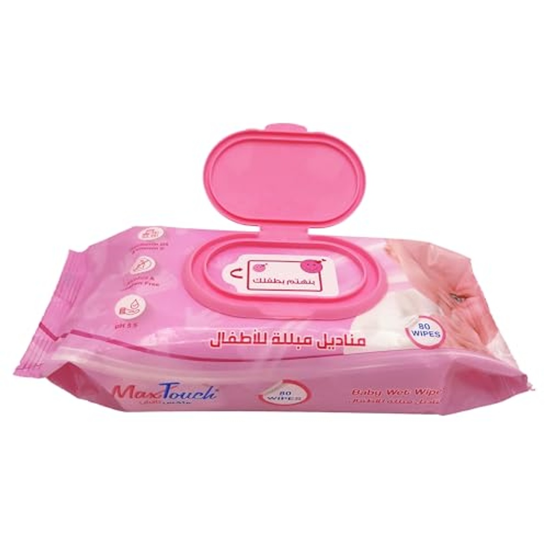 مناديل مبللة ماكس تاتش للأطفال - 80 منديلًا