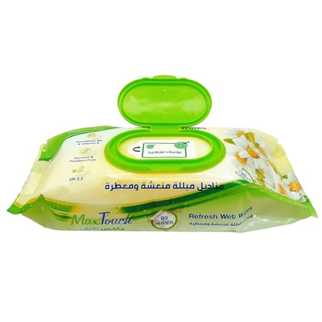 مناديل مبللة ماكس تاتش ريفريش - 80 منديل
