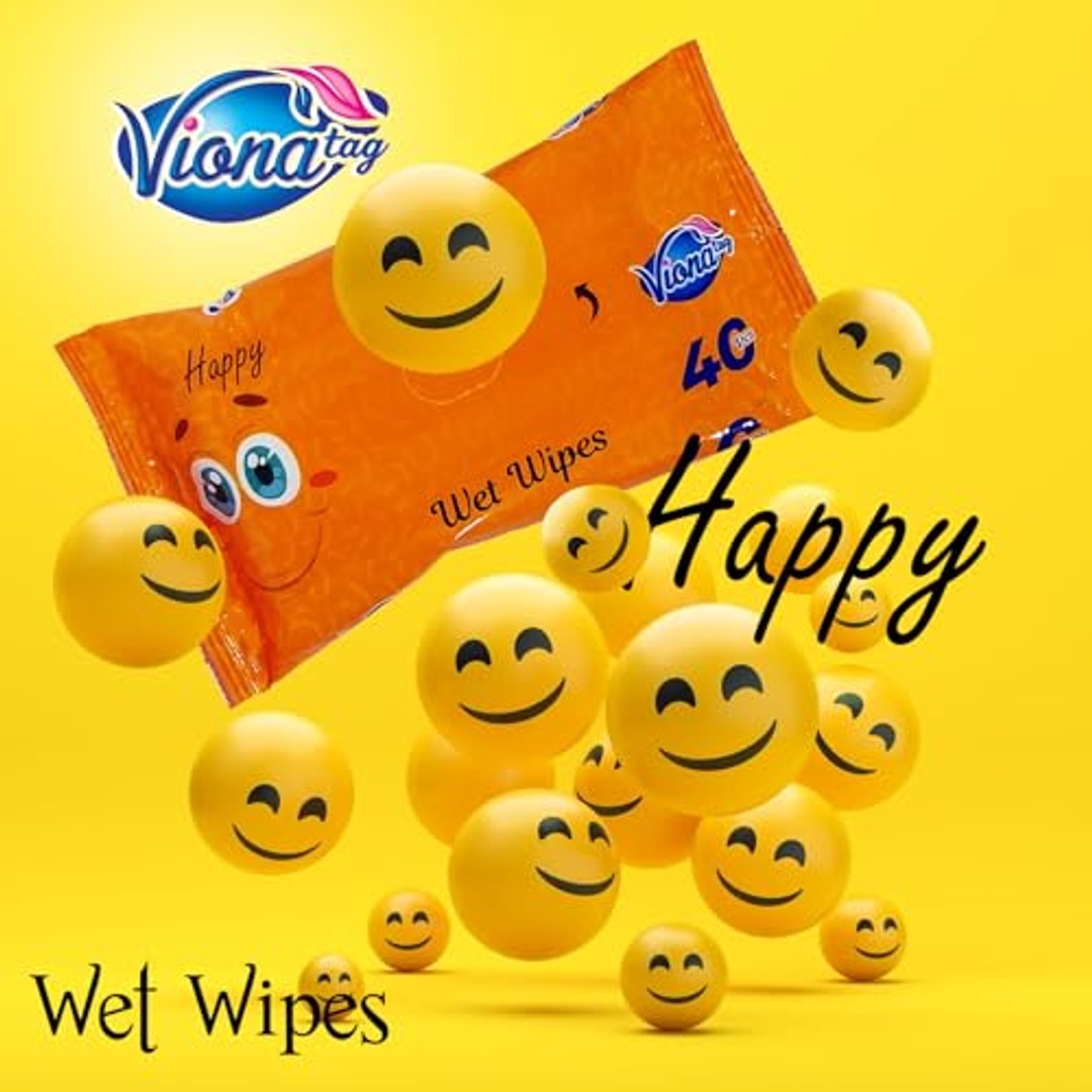 مناديل مبللة فيونا هابي - 40 منديل