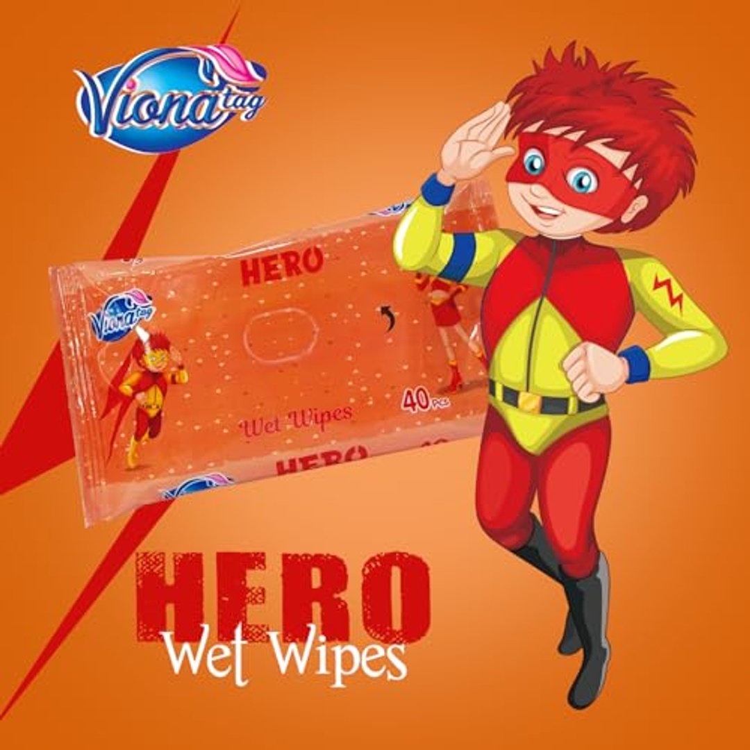 مناديل فيونا هيرو المبللة - 40 منديل