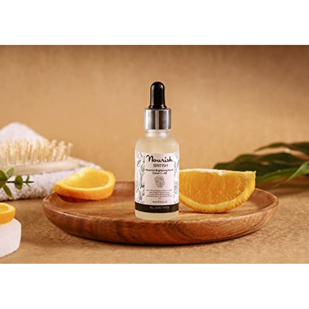 سيروم نوريش بريتيش لتفتيح البشرة بفيتامين سي + بي5 - 30 مل