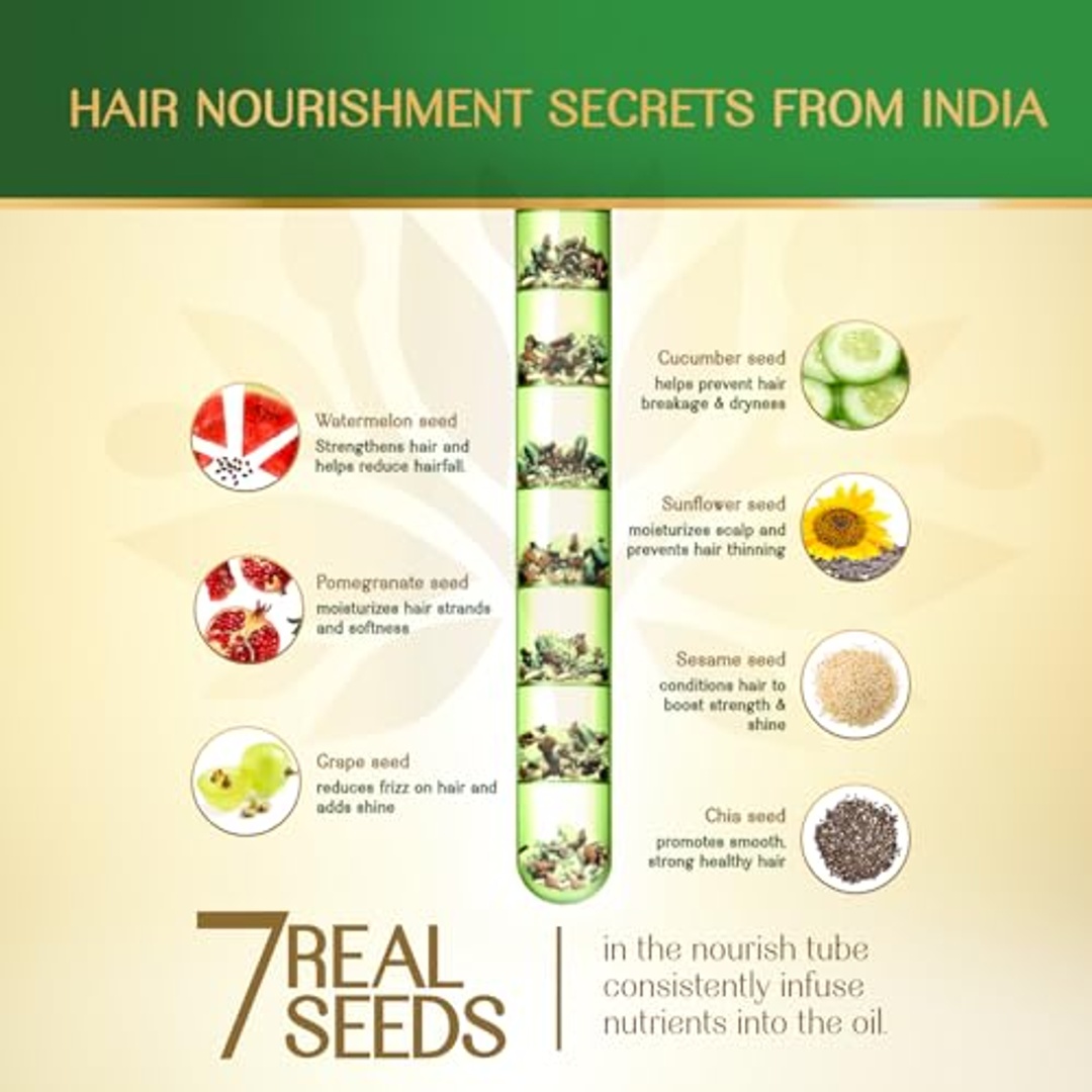 زيت شعر هيربسينديا مع الأملا و7 بذور - 180 مل