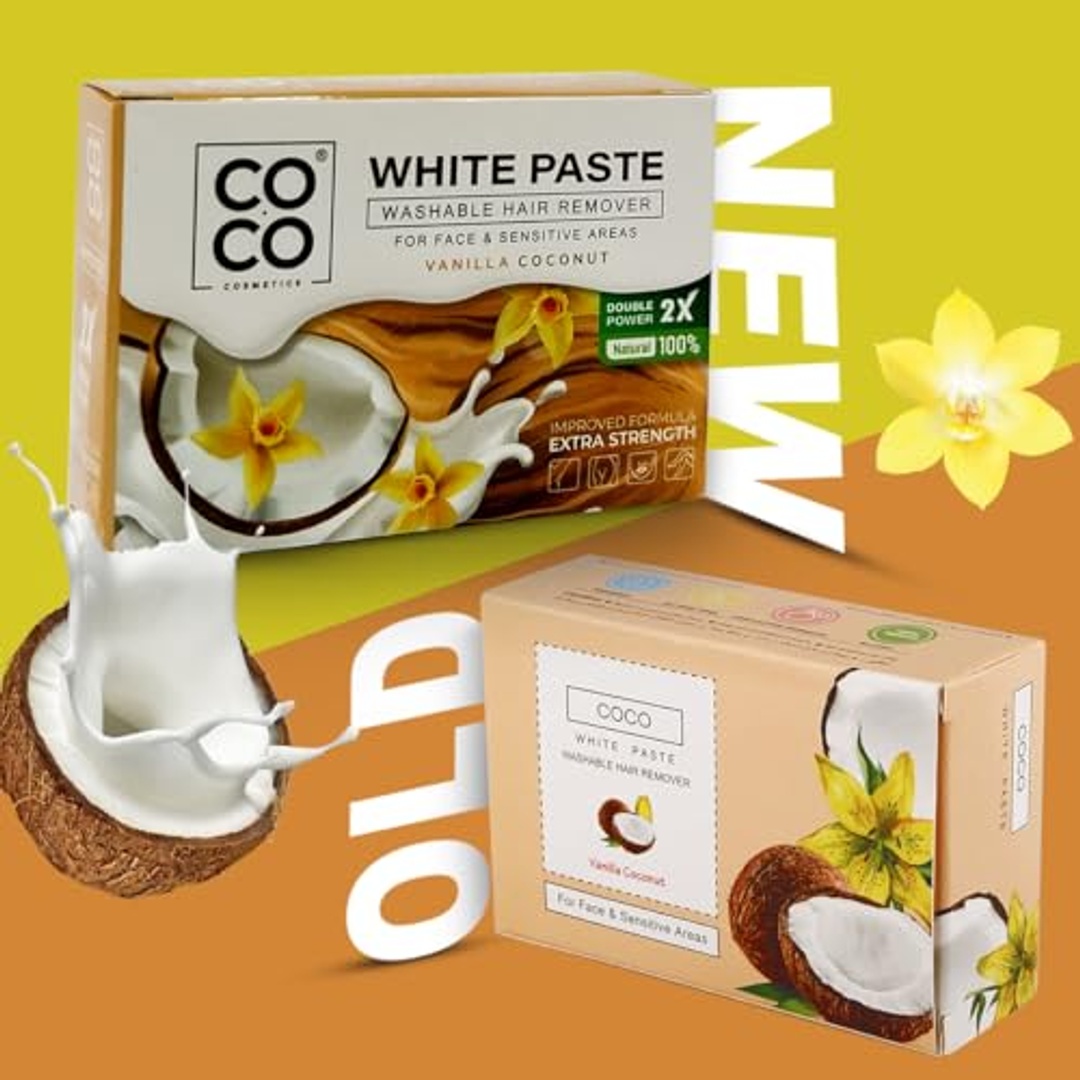 عجينة جوز الهند الأبيض لإزالة الشعر - فانيليا - 100 جم