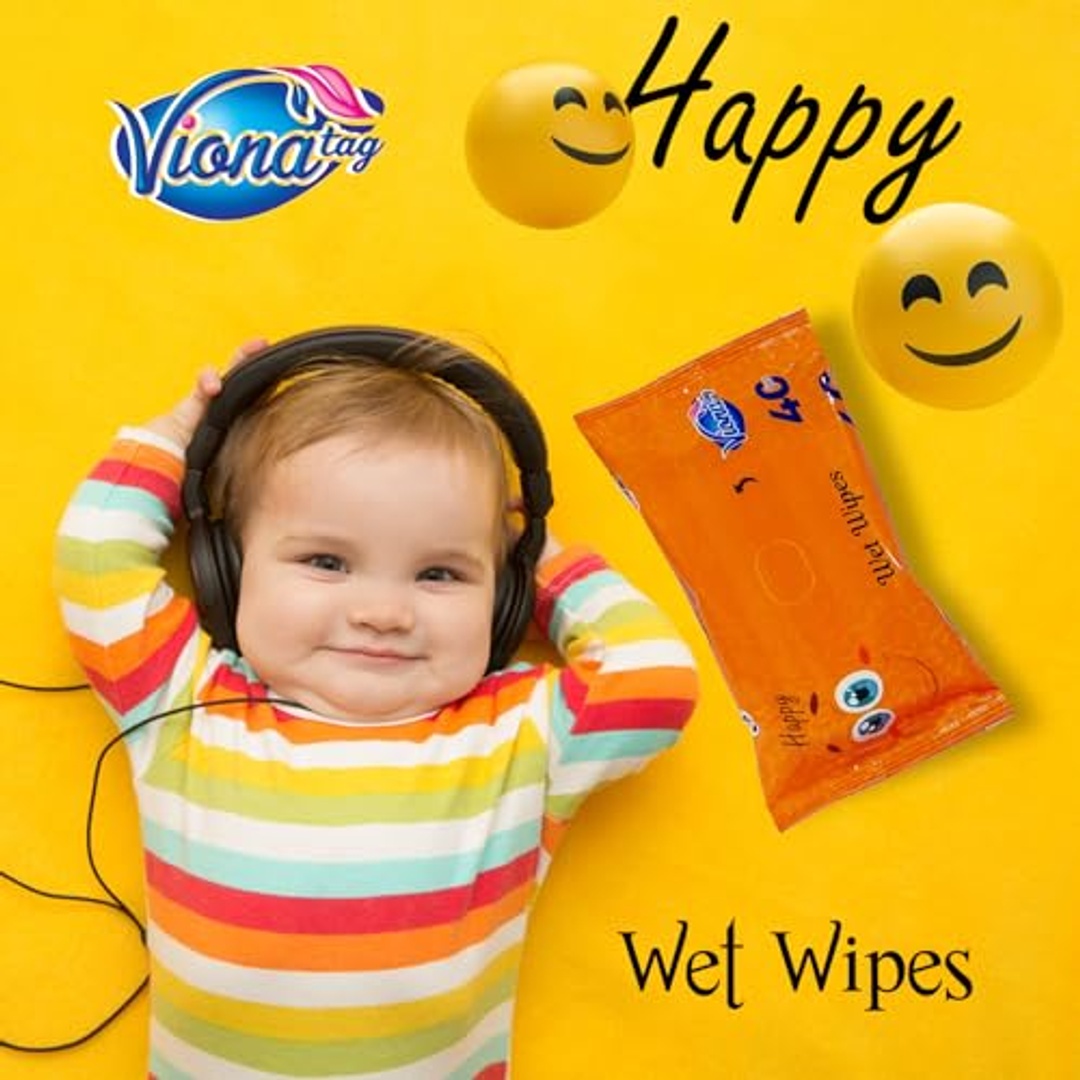 مناديل مبللة فيونا هابي - 40 منديل