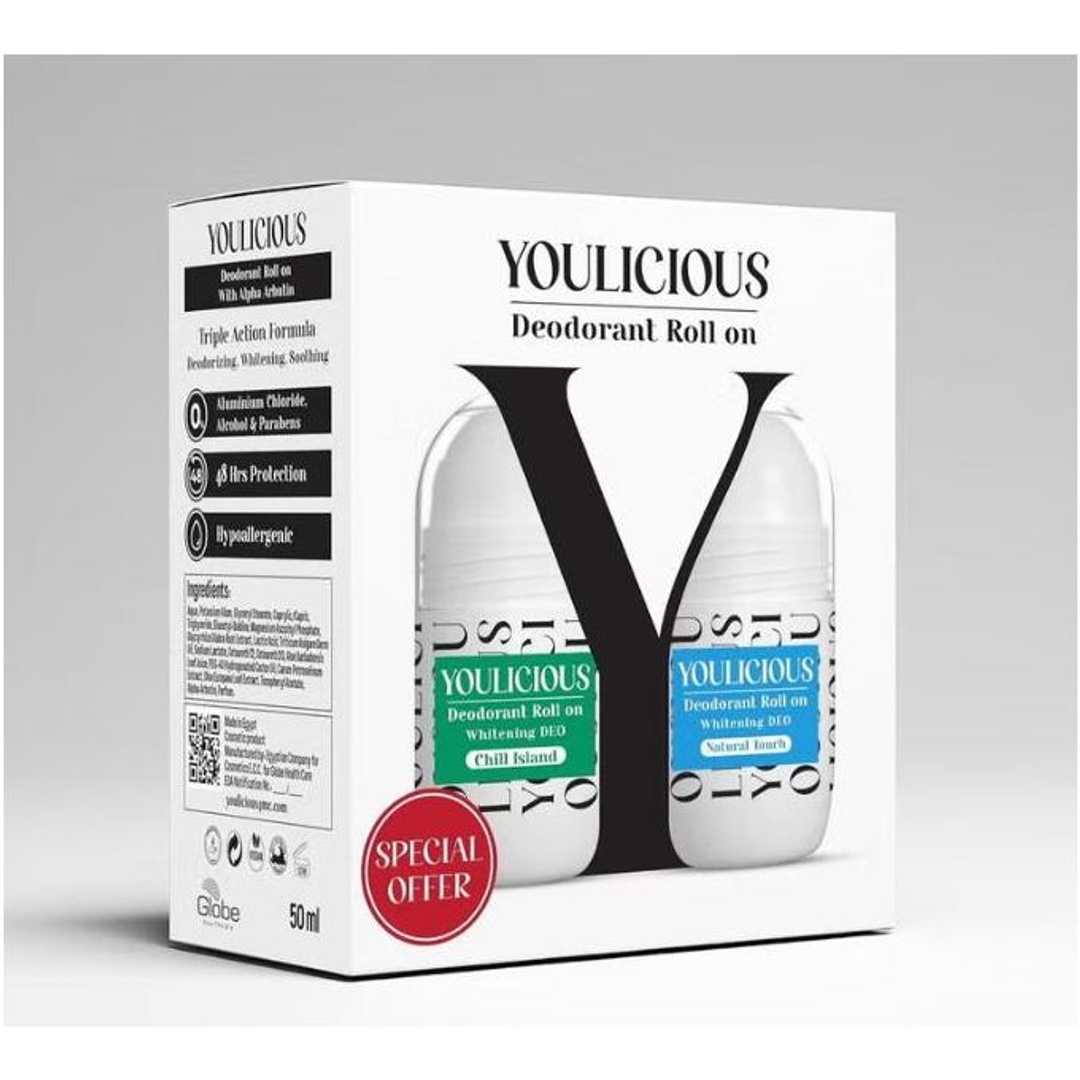 مزيل عرق رول أون من يوليشس - تشيل/ناتشورال - 50 مل عبوتين