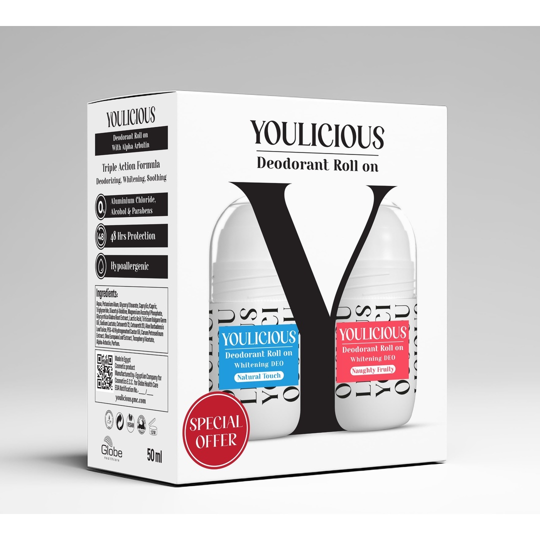 مزيل عرق رول أون من يوليشس - فروتي/ناتشورال - 50 مل عبوتين
